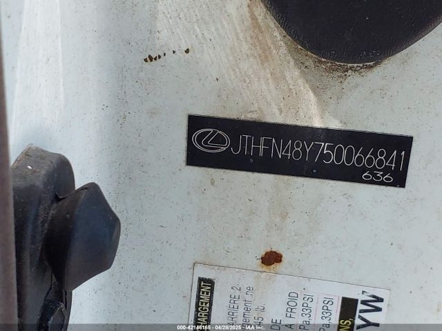 2005 LEXUS SC 430 JTHFN48Y750066841 Photo 8