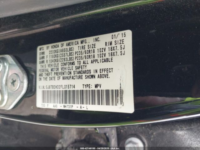 2015 ACURA RDX 5J8TB3H32FL015714 Photo 8