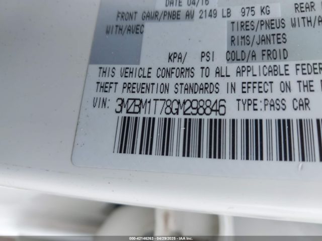 3MZBM1T78GM298846 Mazda Mazda3 I Sport