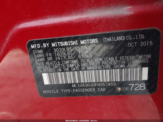 2015 MITSUBISHI MIRAGE ML32A3HJ0FH057459 Photo 8