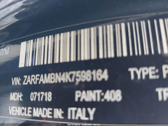 ZARFAMBN4K7598164 Alfa Romeo Giulia Ti Lusso Rwd