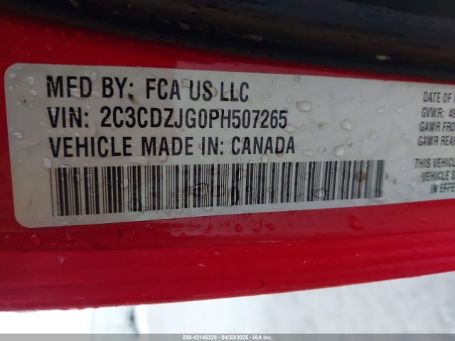 2023 DODGE CHALLENGER 2C3CDZJG0PH507265 Photo 8
