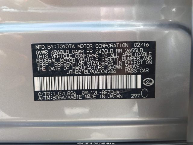JTHBZ1BL9GA004286 Lexus Gs 350 F Sport