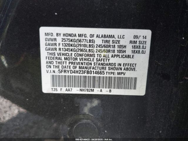 5FRYD4H23FB014665 Acura MDX