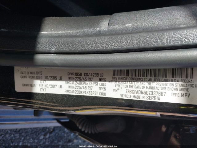 ZFBCFADH5GZ037667 Fiat 500L TREKKING