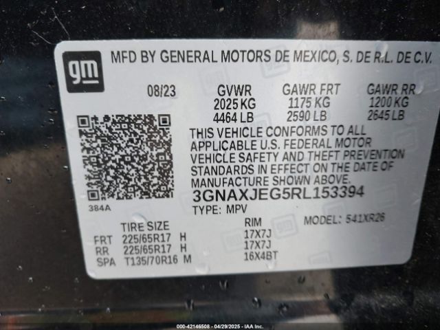 3GNAXJEG5RL153394 Chevrolet Equinox Fwd 2fl