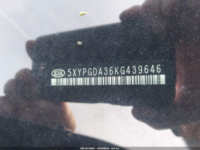 5XYPGDA36KG439646 KIA Sorento 2.4l Lx