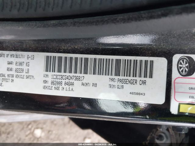 2013 CHRYSLER 200 1C3CCBCG4DN736817 Photo 8