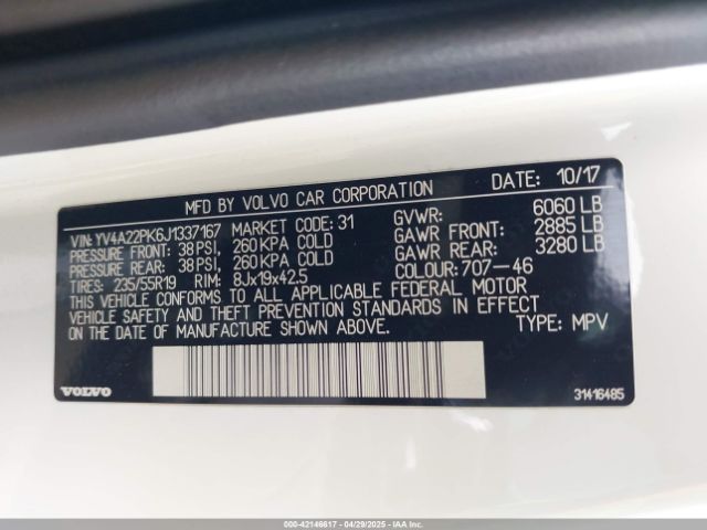 YV4A22PK6J1337167 Volvo Xc90 T6 Momentum
