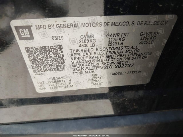 3GKALTEV2KL382737 GMC Terrain Sle