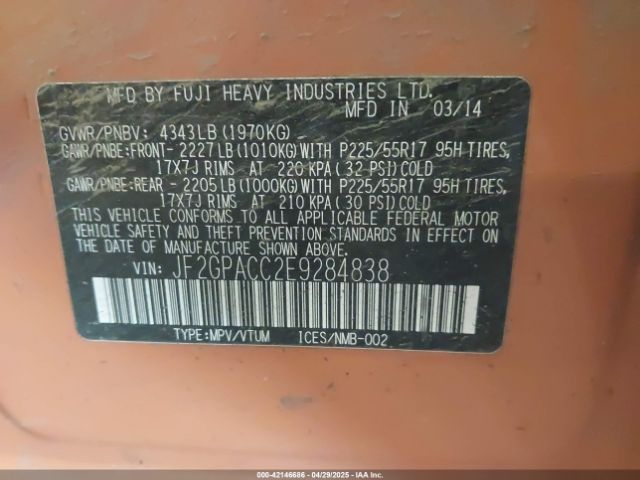 2014 SUBARU XV CROSSTREK JF2GPACC2E9284838 Photo 8