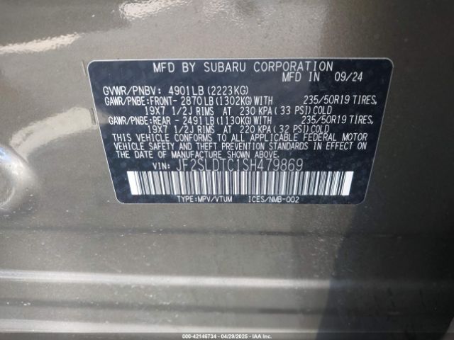 JF2SLDTC1SH479869 Subaru Forester Touring