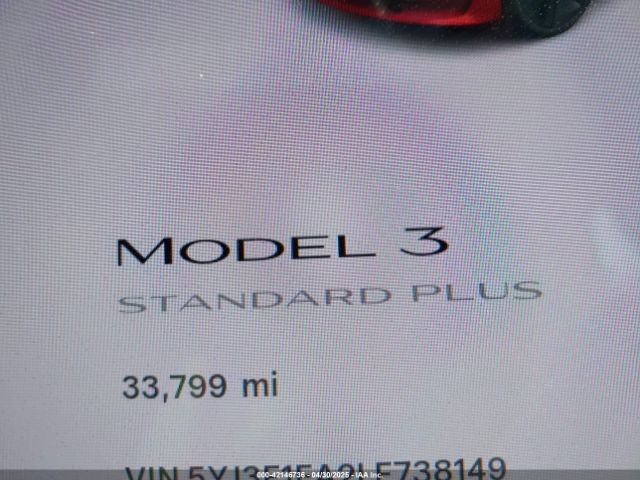 5YJ3E1EA2LF738149 Tesla Model 3 Standard Range Plus Rear-wheel Drive/standard Range Rear-wheel Drive