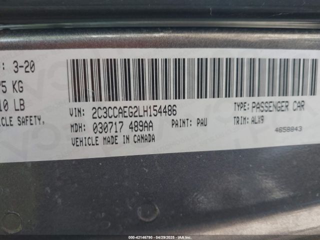 2020 CHRYSLER 300 2C3CCAEG2LH154486 Photo 8