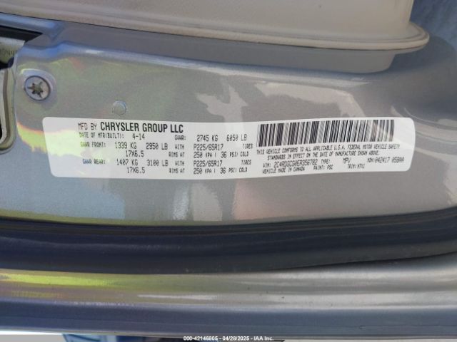 2C4RDGCG0ER356782 Dodge Grand Caravan Sxt