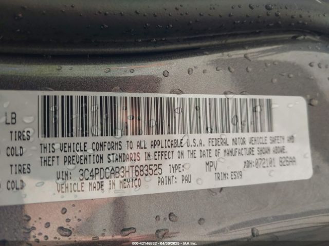 3C4PDCAB3HT683525 Dodge JOURNEY SE