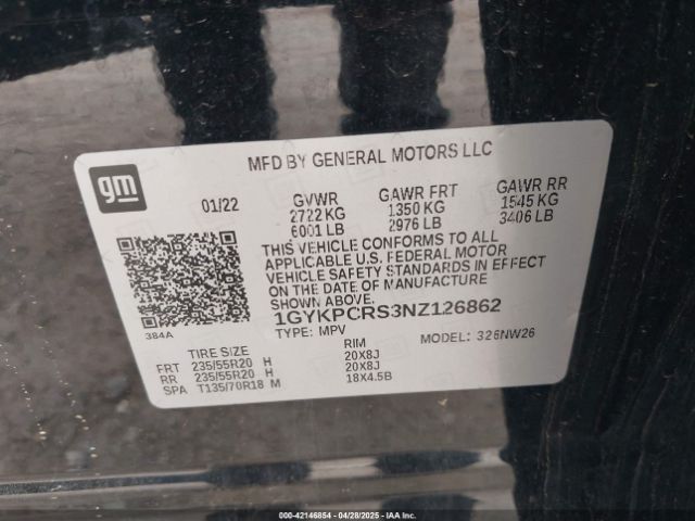 2022 CADILLAC XT6 1GYKPCRS3NZ126862 Photo 8