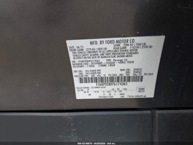 1FAHP2E8XFG174365 Ford TAURUS SEL