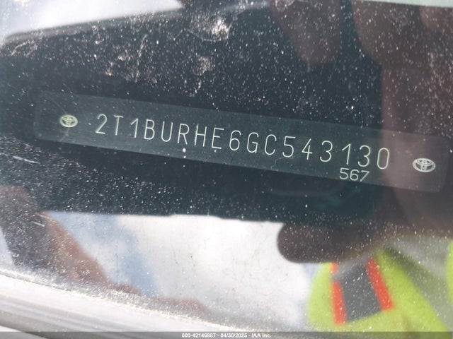 2T1BURHE6GC543130 Toyota 2zr-fe
