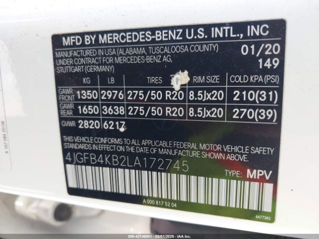 2020 MERCEDES-BENZ GLE 350 4JGFB4KB2LA172745 Photo 8