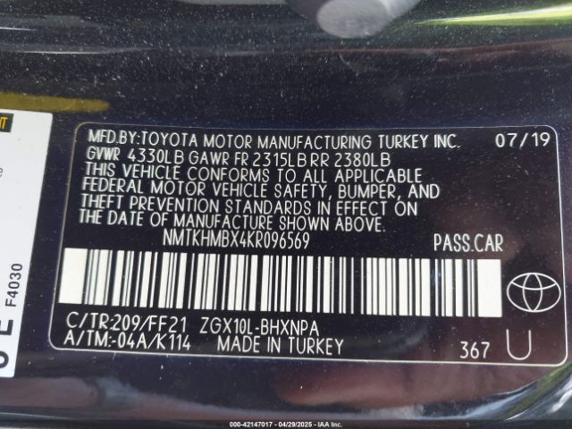 NMTKHMBX4KR096569 Toyota C-HR XLE