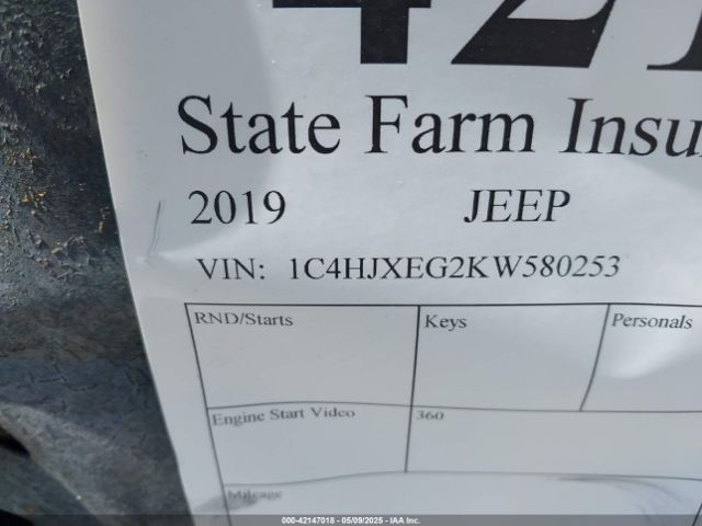 1C4HJXEG2KW580253 Jeep Wrangler Unlimited Sahara