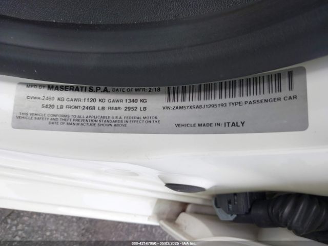 ZAM57XSA8J1295193 Maserati Ghibli