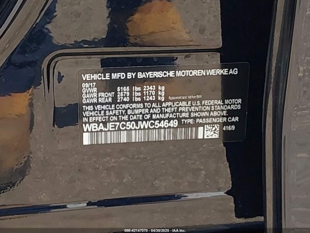 WBAJE7C50JWC54649 BMW 540i Xdrive