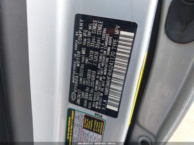 KM8SM4HF4HU241170 Hyundai Santa Fe Se
