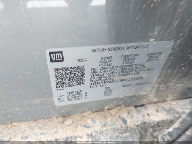 1GNSKMKD3RR171349 Chevrolet Tahoe 4wd Ls
