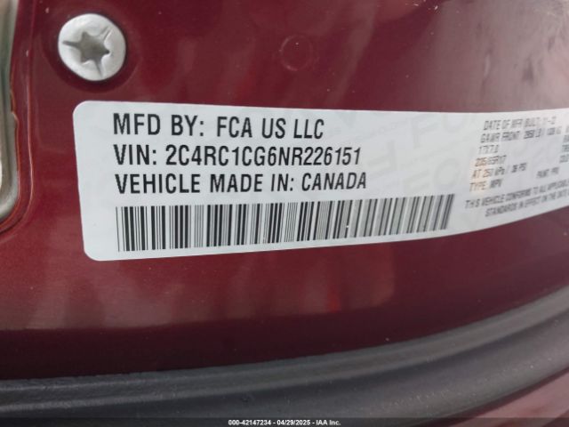 2022 CHRYSLER VOYAGER 2C4RC1CG6NR226151 Photo 8