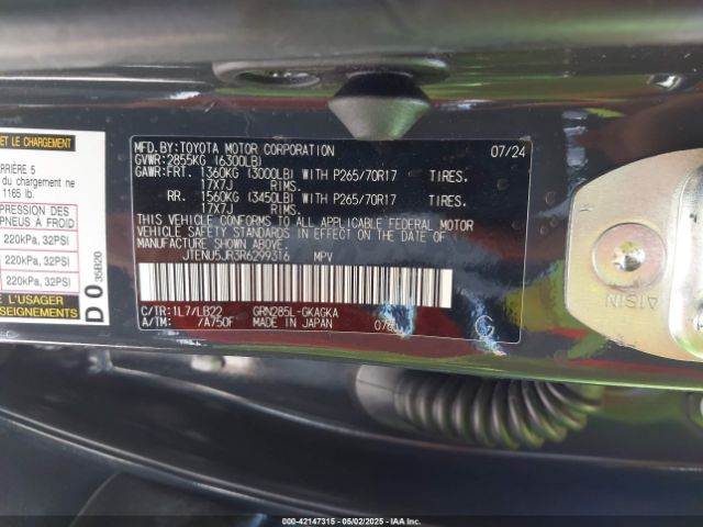 JTENU5JR3R6299316 Toyota 4runner Sr5 Premium