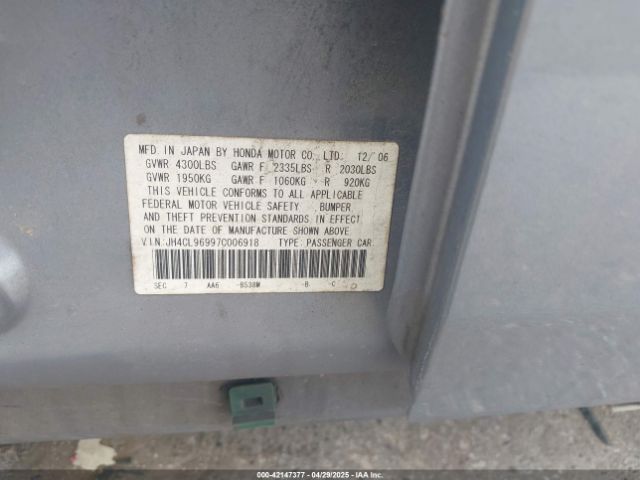 2007 ACURA TSX JH4CL96997C006918 Photo 8