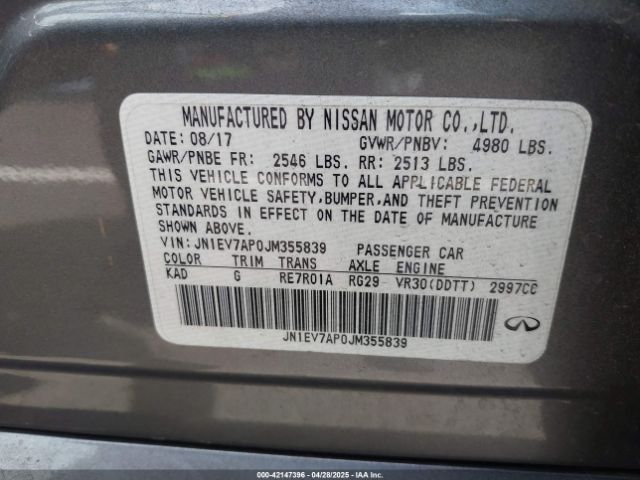 2018 INFINITI Q50 JN1EV7AP0JM355839 Photo 8