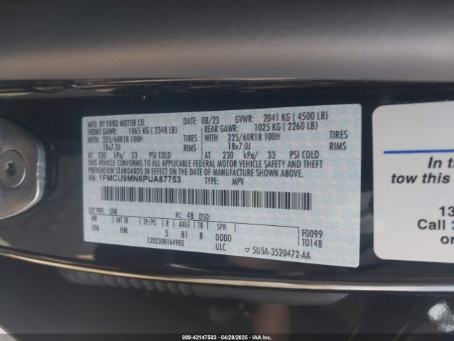 2023 FORD ESCAPE 1FMCU9MN6PUA87753 Photo 8