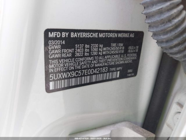 5UXWX9C57E0D42183 BMW X3 Xdrive28i