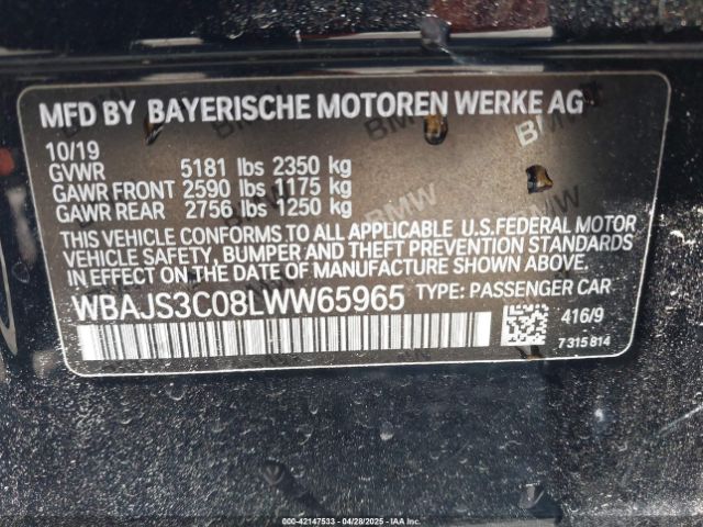 WBAJS3C08LWW65965 BMW 540i Xdrive