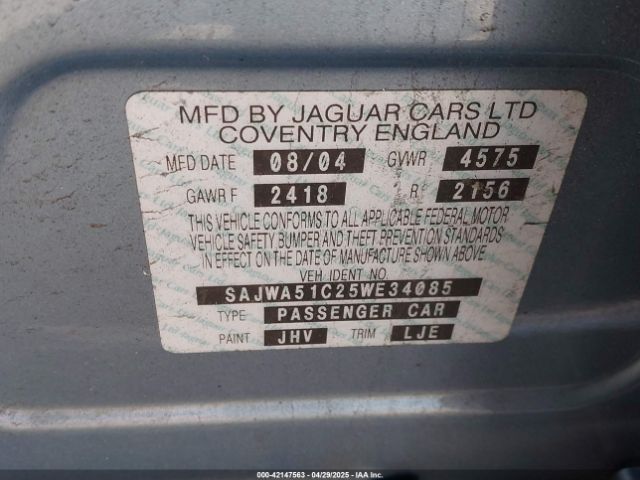 2005 JAGUAR X-TYPE SAJWA51C25WE34085 Photo 8
