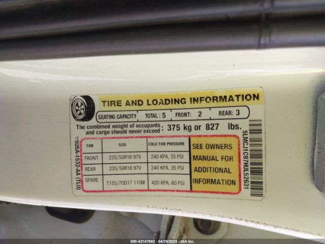 5LMCJ1C97HUL52631 Lincoln Mkc Premiere