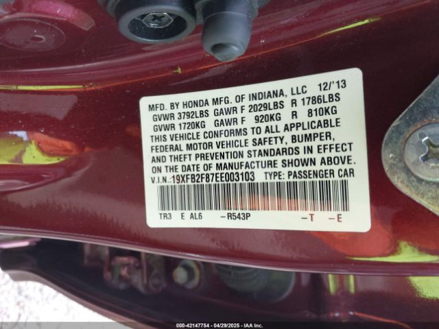 19XFB2F87EE003103 Honda CIVIC EX
