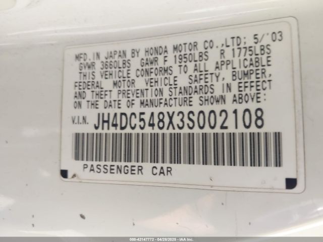 2003 ACURA RSX JH4DC548X3S002108 Photo 8
