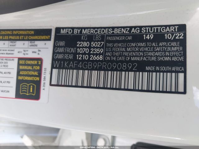 2023 MERCEDES-BENZ C 300 W1KAF4GB9PR090892 Photo 8