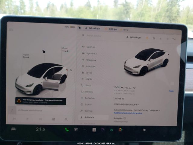 7SAYGDEE4PF676167 Tesla Model Y Awd/long Range Dual Motor All-wheel Drive