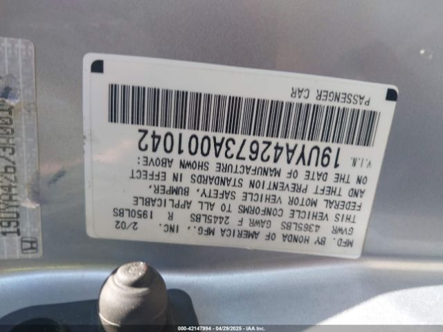 2003 ACURA CL 19UYA42673A001042 Photo 8