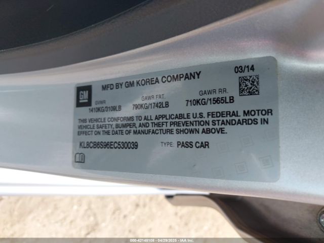 KL8CB6S96EC530039 Chevrolet Spark Ls Auto