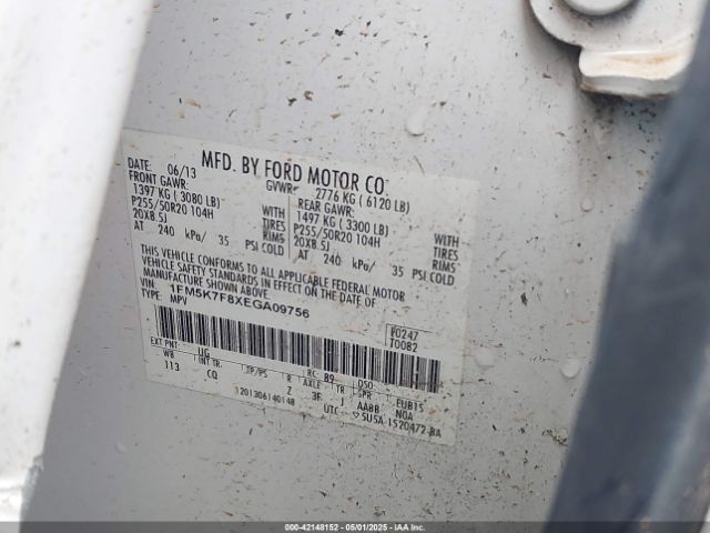 1FM5K7F8XEGA09756 Ford Explorer Limited