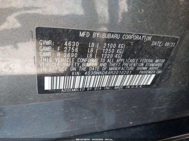 4S3BWAD64R3010201 Subaru Legacy Premium