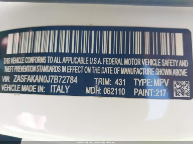 ZASFAKAN0J7B72784 Alfa Romeo Stelvio Awd
