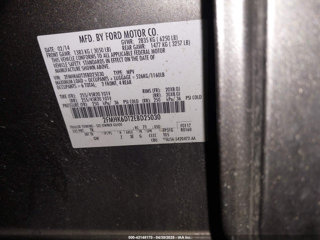 Ford Flex Limited 2014 2FMHK6DT2EBD25030 Image 9