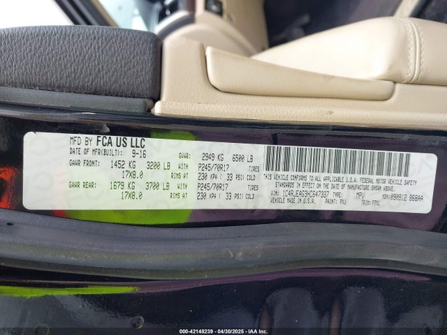 1C4RJEAG3HC647337 Jeep Grand Cherokee Laredo 4x2
